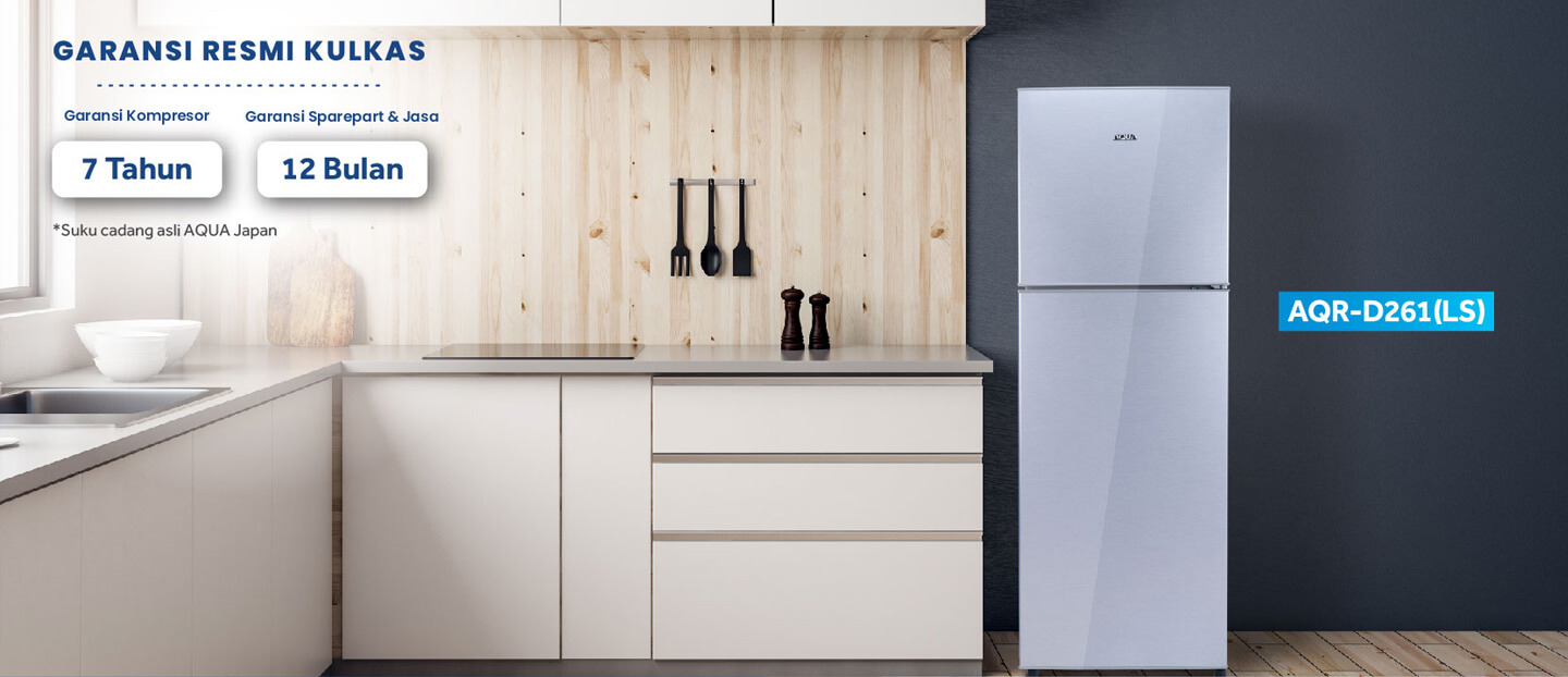 Kulkas AQR-D261 Garansi Kompressor 7 Tahun dan Garansi Sparepart & Jasa 12 Bulan