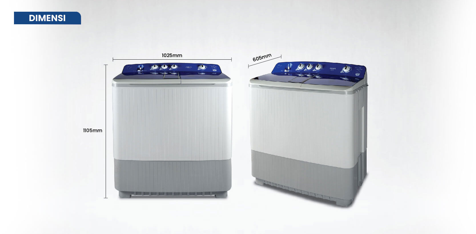 Mesin Cuci AQUA Elektronik QW-2070D