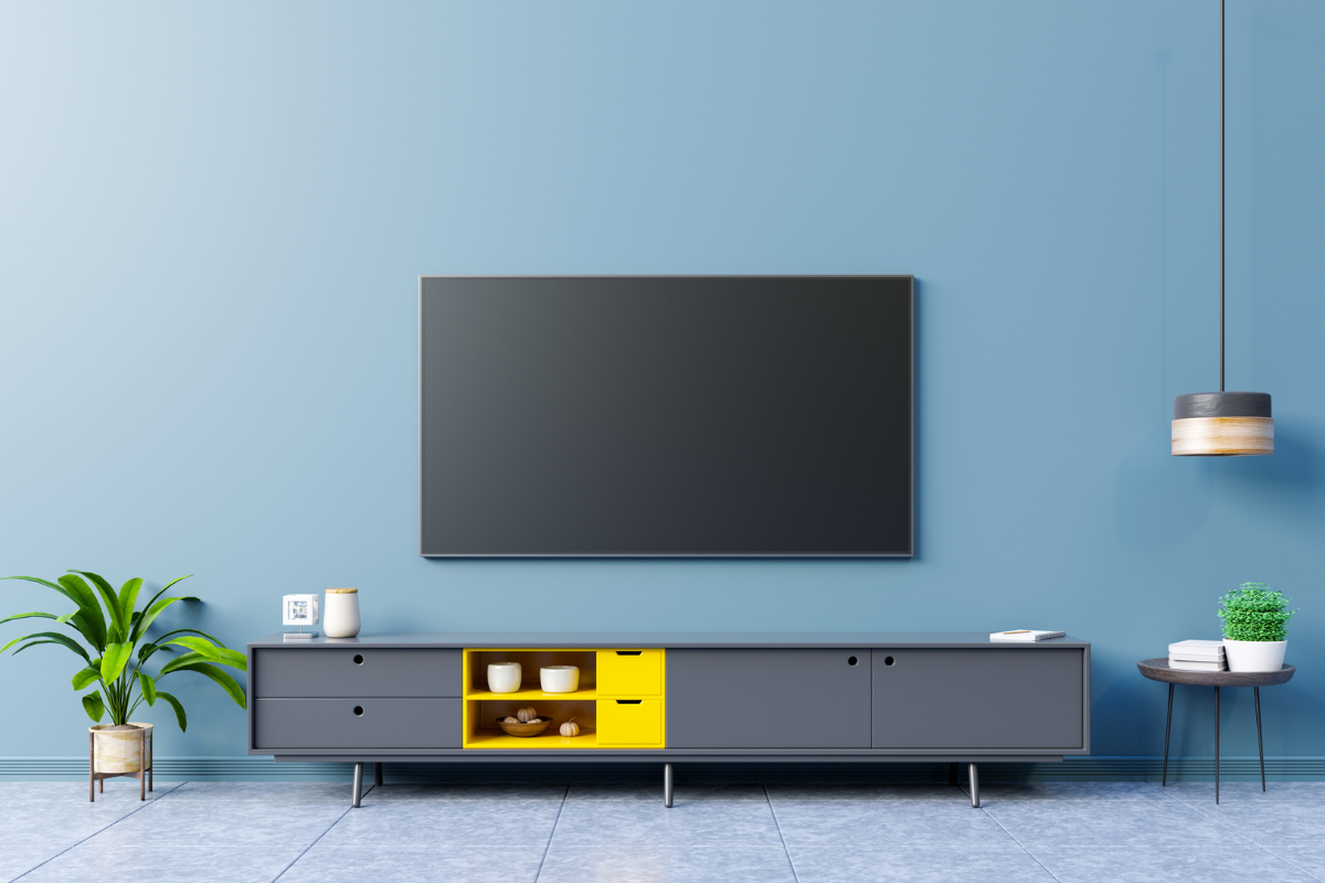 tv LED di ruang tamu