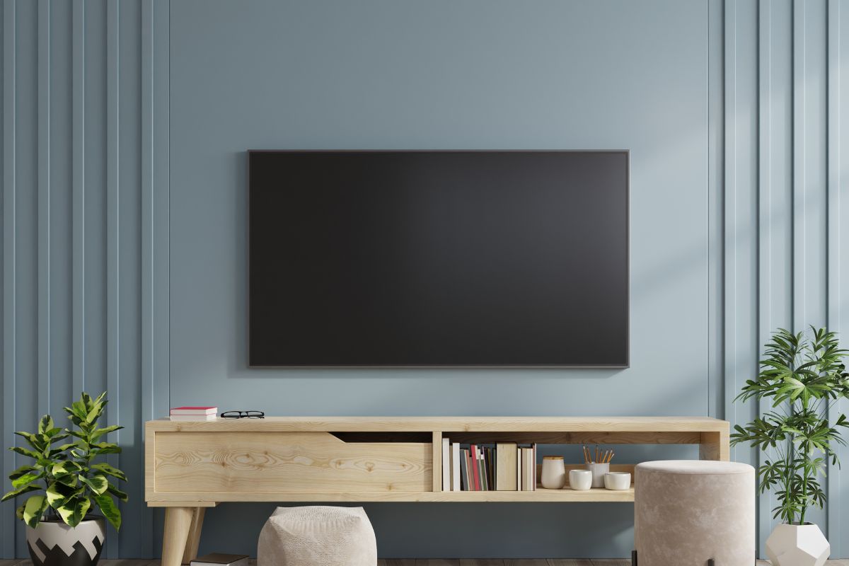 tv led di ruang tamu